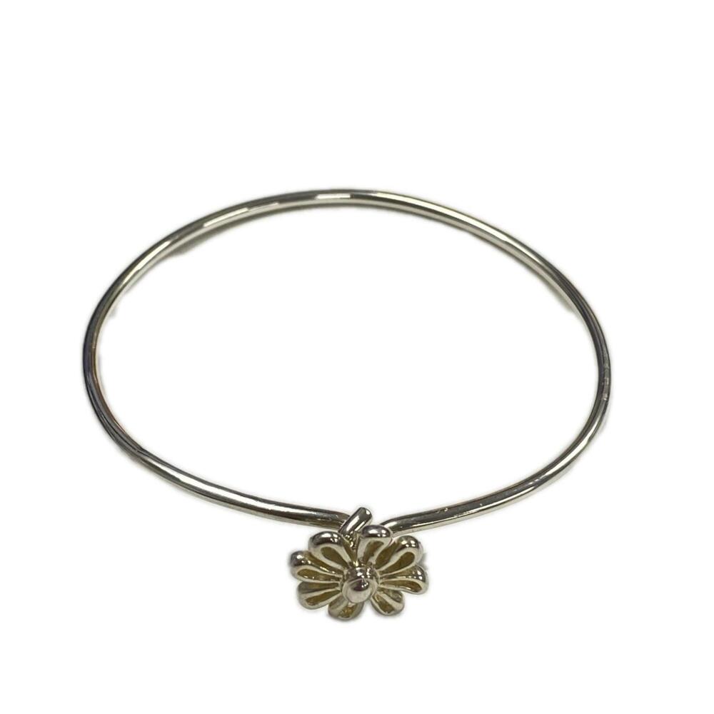 TIFFANY&Co. Paloma Picasso Daisy Flower Bracelet Bangle SV925 Silver Women's